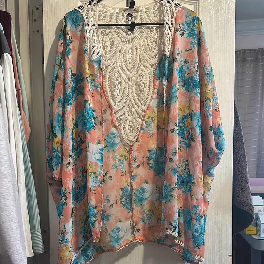 Floral Lace Boho Blouse